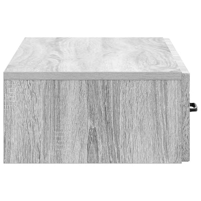 vidaXL Wall-Mounted Side Table Grey Sonoma 87.5 x 34.5 x 17 cm