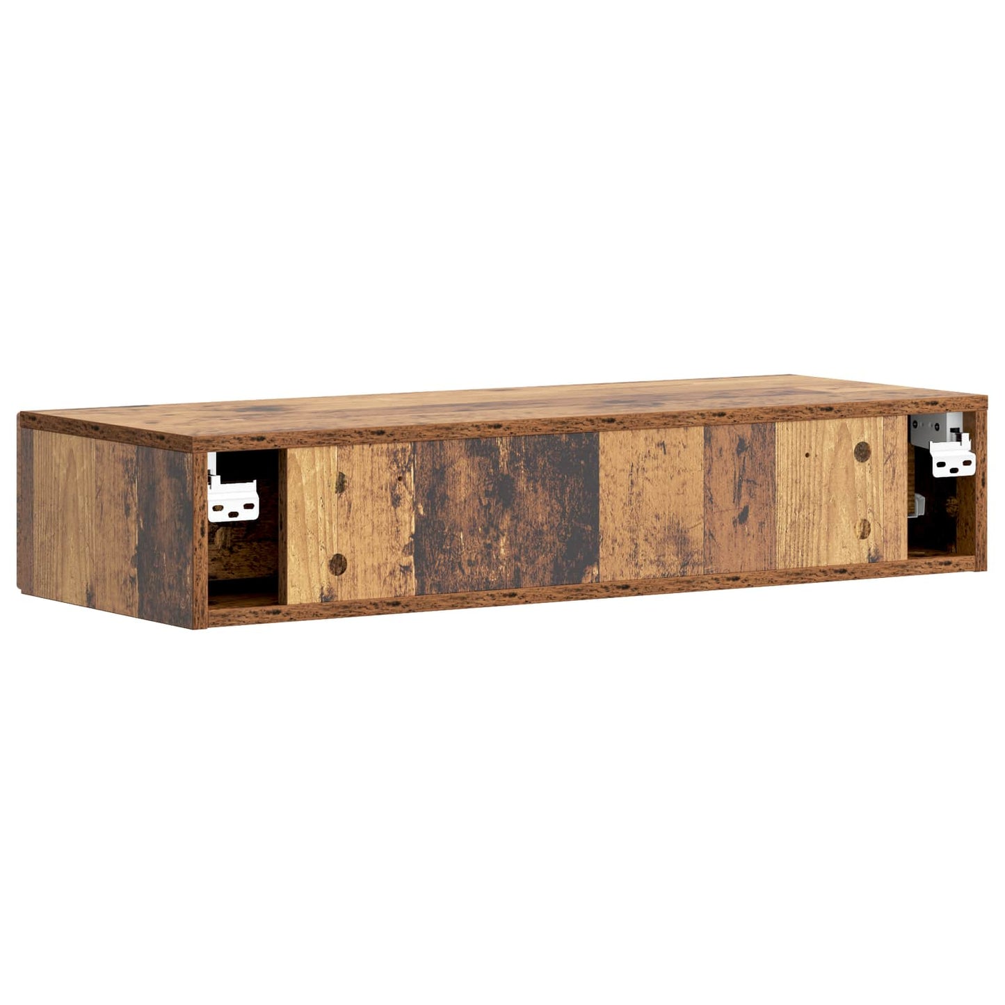 vidaXL Wall-Mounted Side Table Old Wood 87.5 x 34.5 x 17 cm