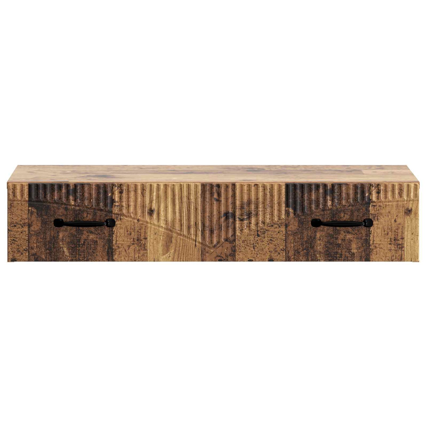 vidaXL Wall-Mounted Side Table Old Wood 87.5 x 34.5 x 17 cm