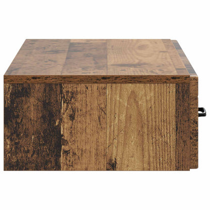 vidaXL Wall-Mounted Side Table Old Wood 87.5 x 34.5 x 17 cm