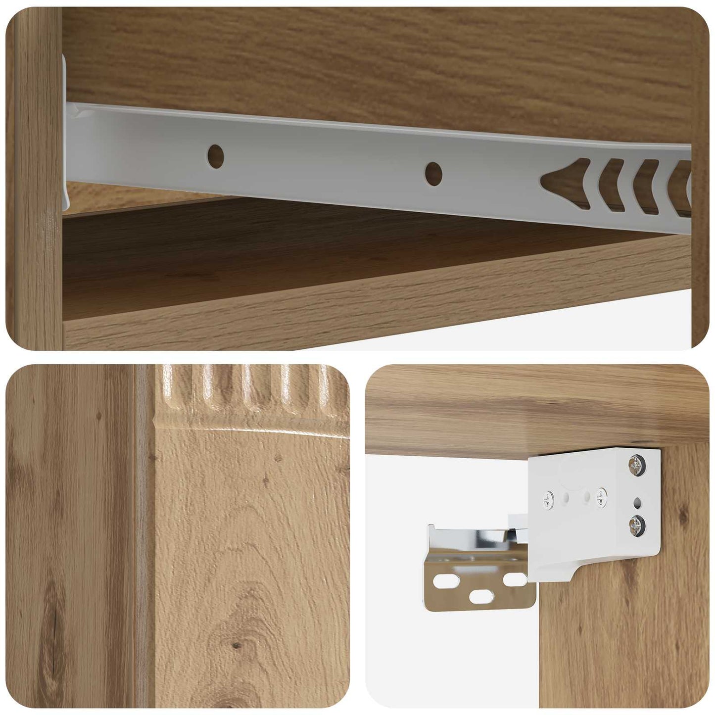 vidaXL Wall-Mounted Side Table 87.5 x 34.5 x 17 cm Engineered Wood