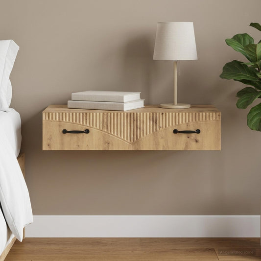 vidaXL Wall-Mounted Side Table 87.5 x 34.5 x 17 cm Engineered Wood
