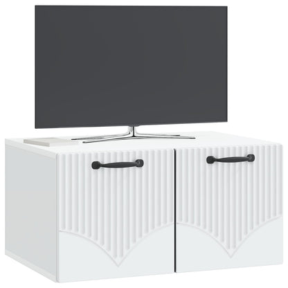 vidaXL Wall-Mounted TV Cabinet White 59.5 x 41 x 30 cm Engineered Wood