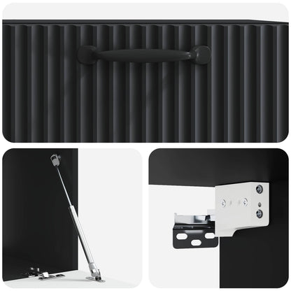 vidaXL Wall-Mounted TV Cabinet Black 59.5 x 41 x 30 cm Engineered Wood
