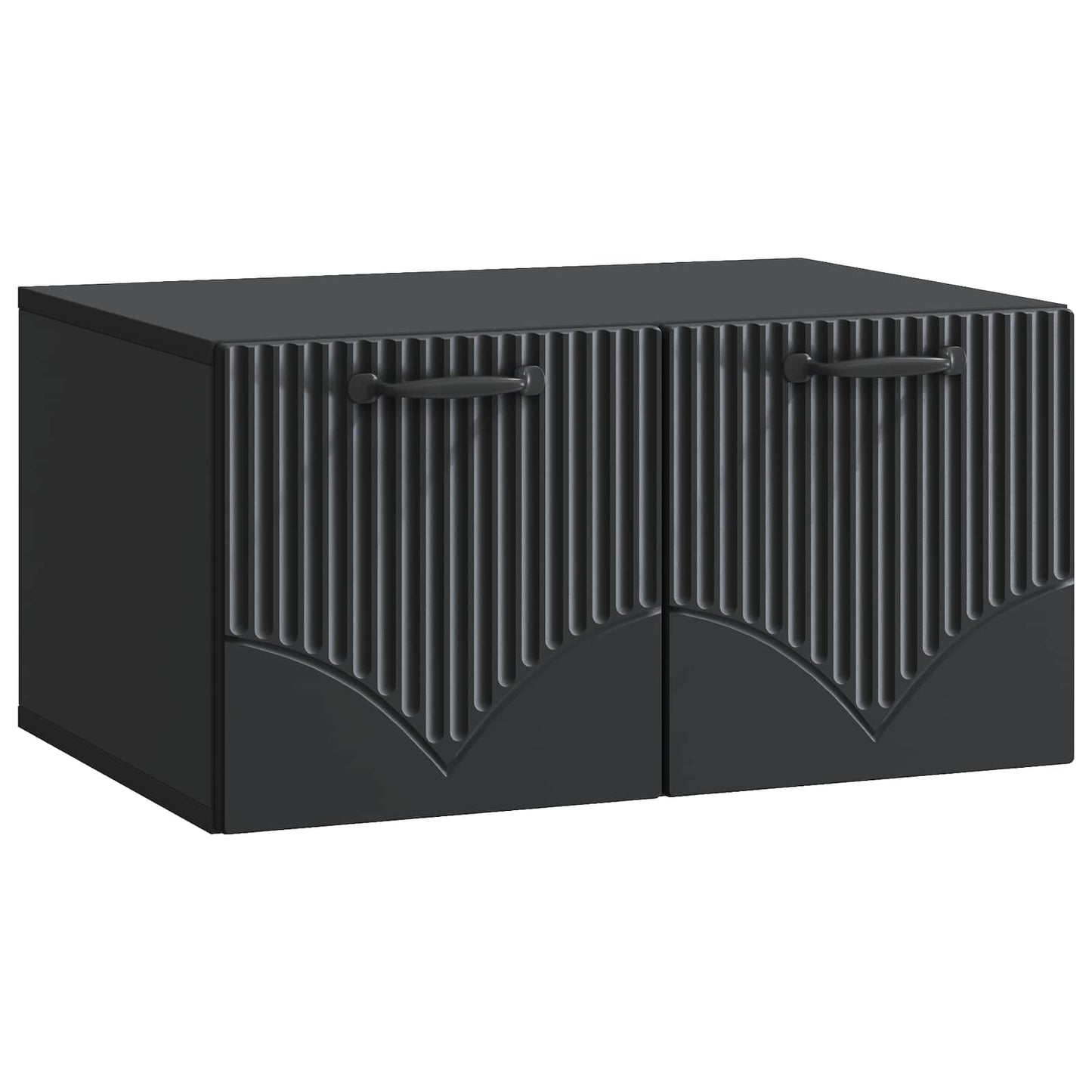 vidaXL Wall-Mounted TV Cabinet Black 59.5 x 41 x 30 cm Engineered Wood