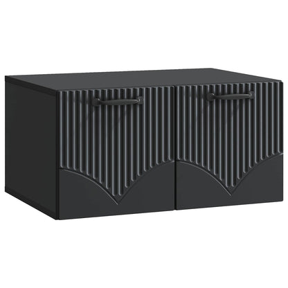 vidaXL Wall-Mounted TV Cabinet Black 59.5 x 41 x 30 cm Engineered Wood