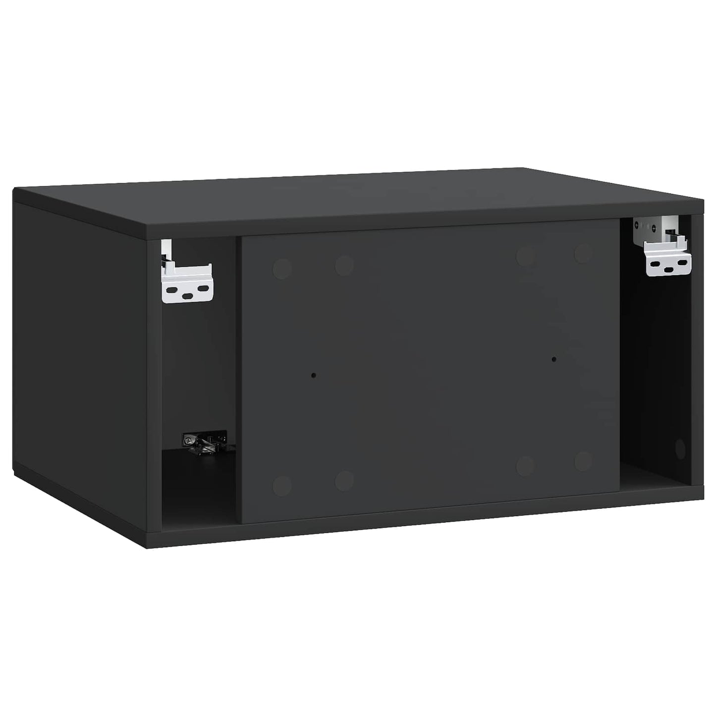 vidaXL Wall-Mounted TV Cabinet Black 59.5 x 41 x 30 cm Engineered Wood