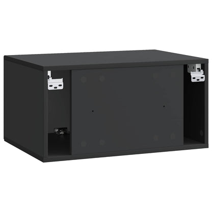 vidaXL Wall-Mounted TV Cabinet Black 59.5 x 41 x 30 cm Engineered Wood