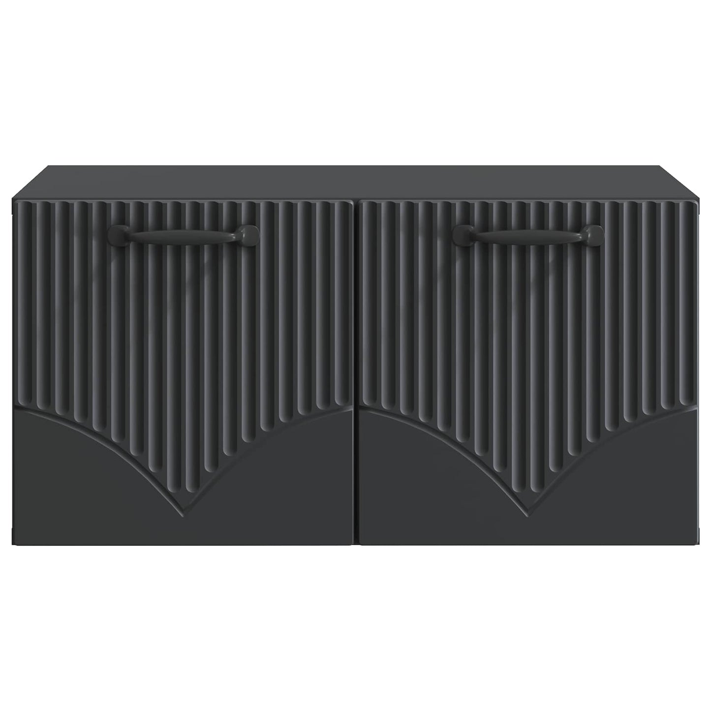vidaXL Wall-Mounted TV Cabinet Black 59.5 x 41 x 30 cm Engineered Wood