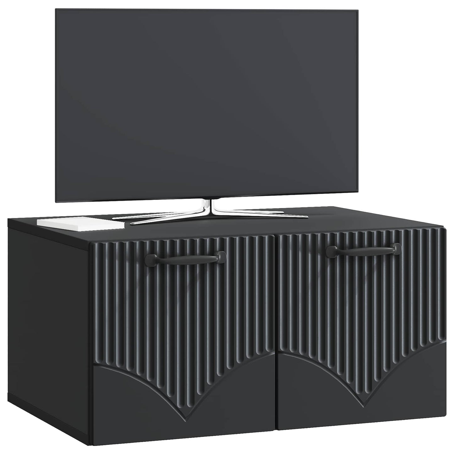 vidaXL Wall-Mounted TV Cabinet Black 59.5 x 41 x 30 cm Engineered Wood