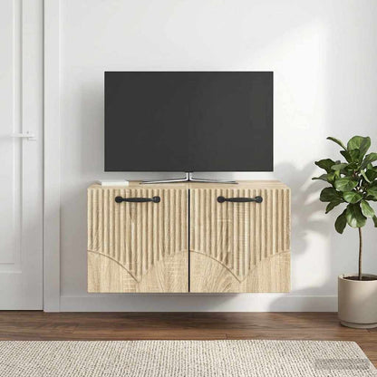 vidaXL Wall-Mounted TV Cabinet Sonoma Oak 59.5 x 41 x 30 cm