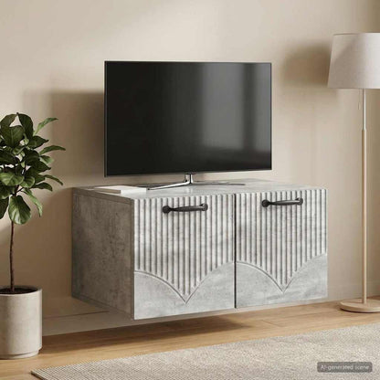vidaXL Wall-Mounted TV Cabinet Concrete Grey 59.5 x 41 x 30 cm