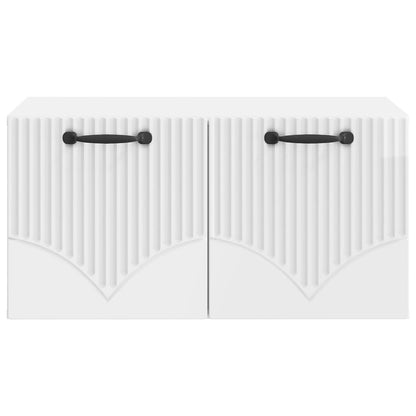 vidaXL Wall-Mounted TV Cabinet High Gloss White 59.5 x 41 x 30 cm