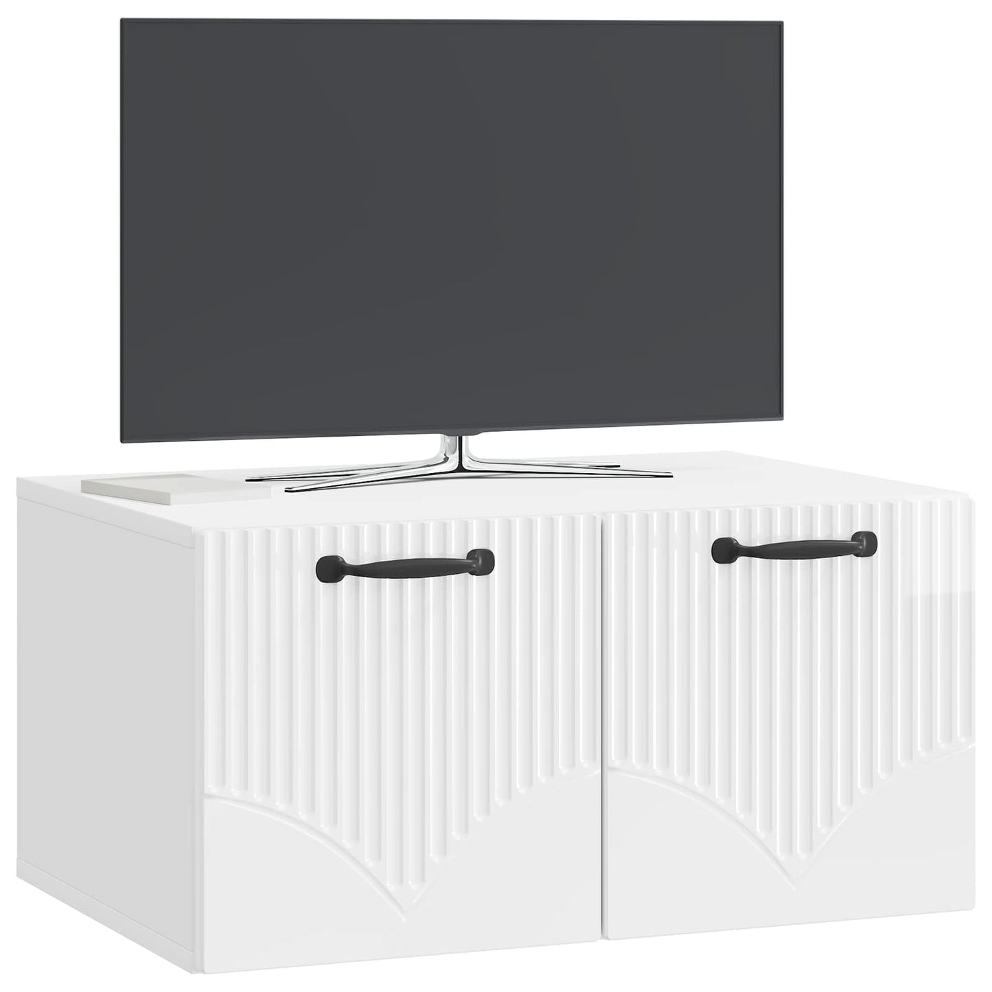 vidaXL Wall-Mounted TV Cabinet High Gloss White 59.5 x 41 x 30 cm