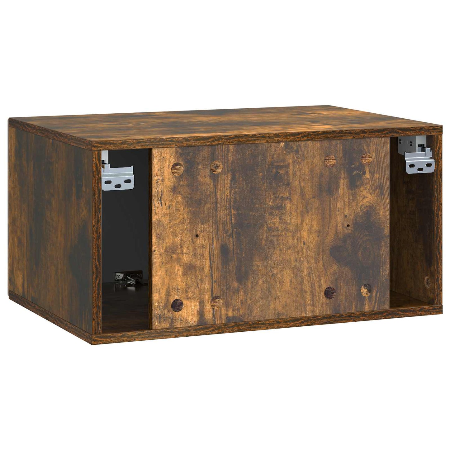 vidaXL Wall-Mounted TV Cabinet Smoked Oak 59.5 x 41 x 30 cm