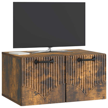 vidaXL Wall-Mounted TV Cabinet Smoked Oak 59.5 x 41 x 30 cm