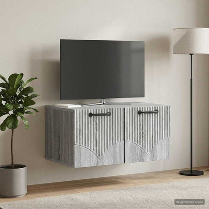 vidaXL Wall-Mounted TV Cabinet Grey Sonoma 59.5 x 41 x 30 cm