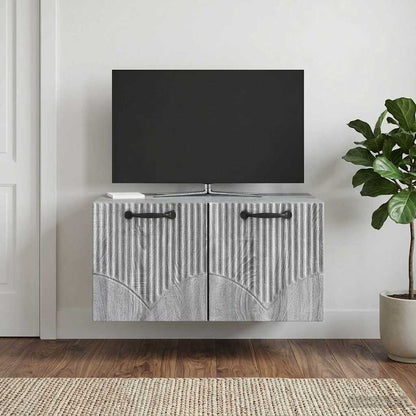 vidaXL Wall-Mounted TV Cabinet Grey Sonoma 59.5 x 41 x 30 cm