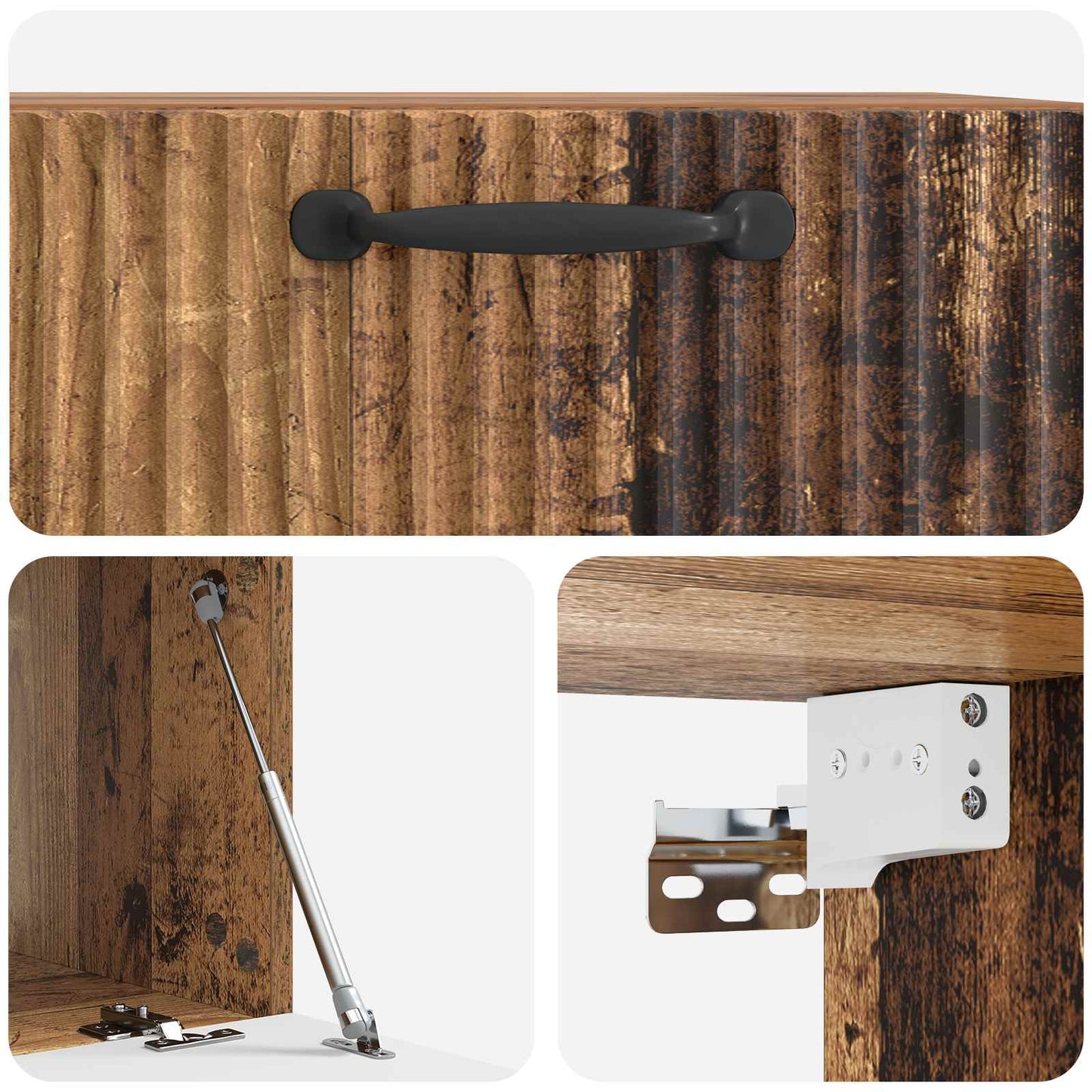 vidaXL Wall-Mounted TV Cabinet Old Wood 59.5 x 41 x 30 cm