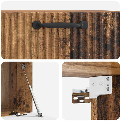 vidaXL Wall-Mounted TV Cabinet Old Wood 59.5 x 41 x 30 cm