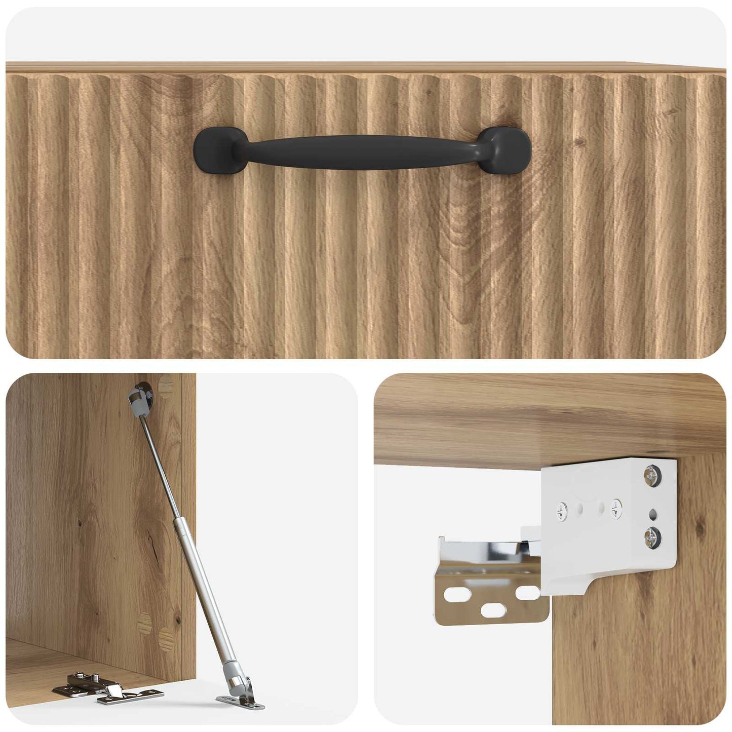 vidaXL Wall-Mounted TV Cabinet 59.5 x 41 x 30 cm Artisan Oak