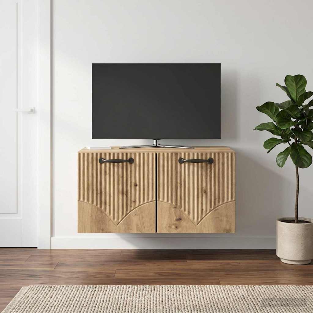 vidaXL Wall-Mounted TV Cabinet 59.5 x 41 x 30 cm Artisan Oak