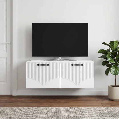vidaXL Wall-Mounted TV Cabinet White 78.5 x 41 x 30 cm Engineered Wood