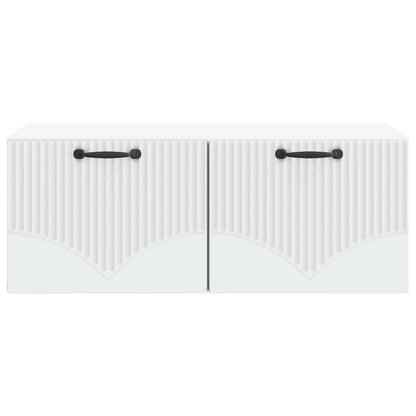 vidaXL Wall-Mounted TV Cabinet White 78.5 x 41 x 30 cm Engineered Wood