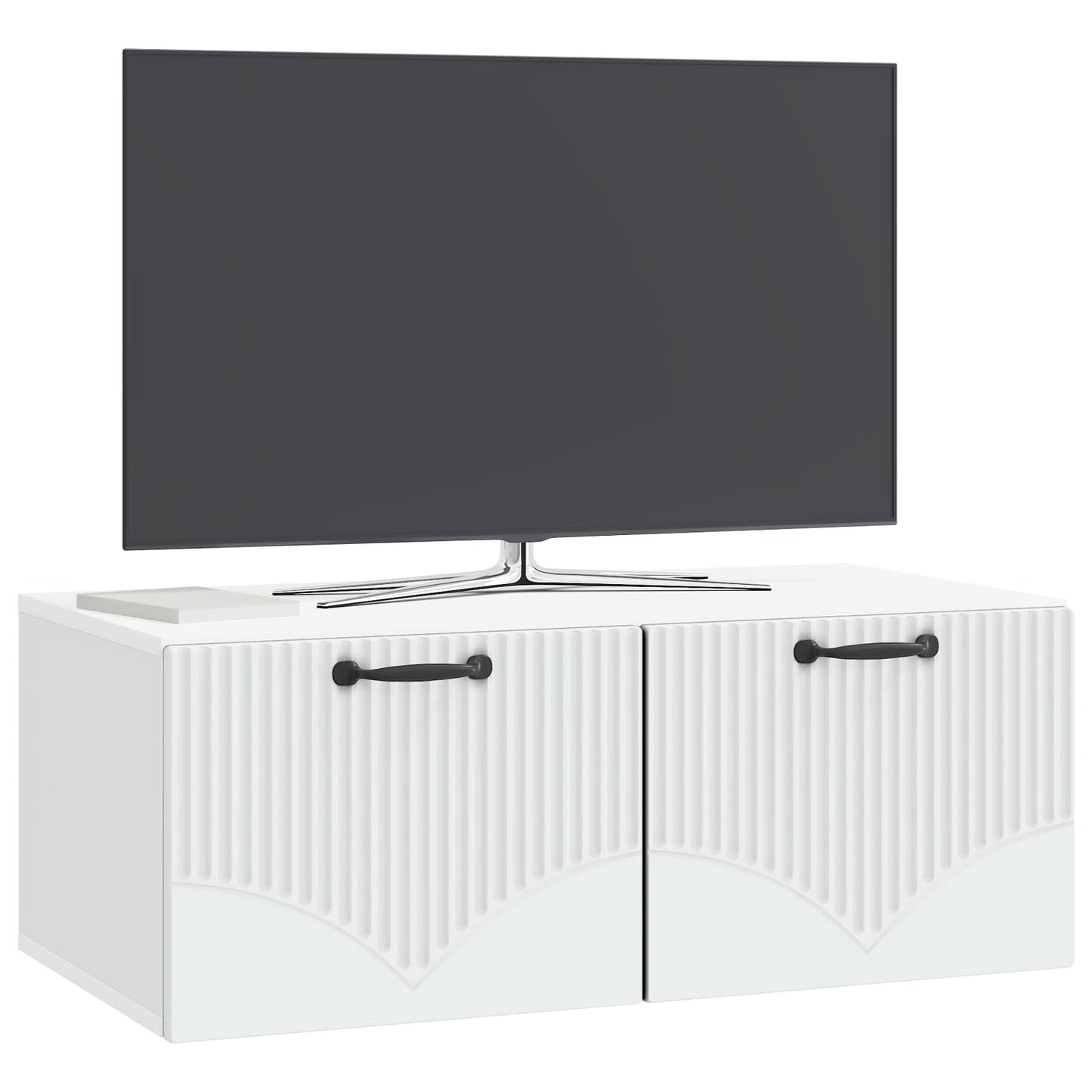 vidaXL Wall-Mounted TV Cabinet White 78.5 x 41 x 30 cm Engineered Wood