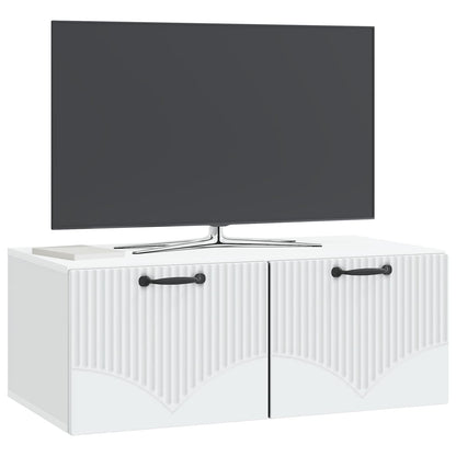 vidaXL Wall-Mounted TV Cabinet White 78.5 x 41 x 30 cm Engineered Wood