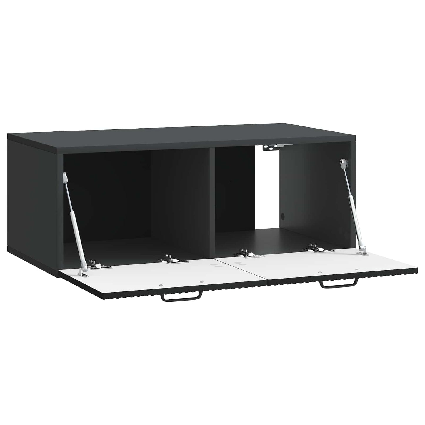 vidaXL Wall-Mounted TV Cabinet Black 78.5 x 41 x 30 cm Engineered Wood