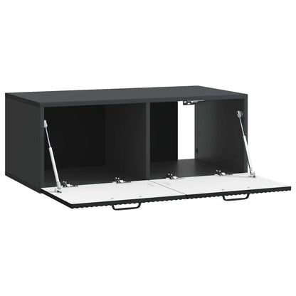 vidaXL Wall-Mounted TV Cabinet Black 78.5 x 41 x 30 cm Engineered Wood