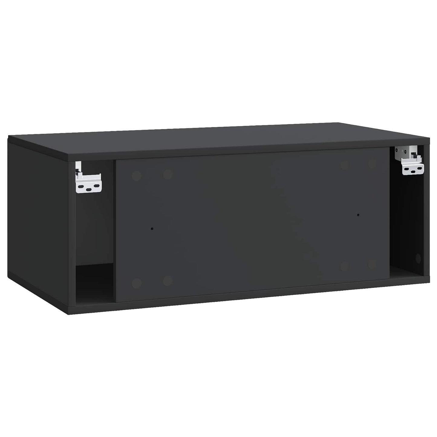 vidaXL Wall-Mounted TV Cabinet Black 78.5 x 41 x 30 cm Engineered Wood