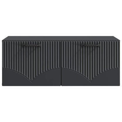 vidaXL Wall-Mounted TV Cabinet Black 78.5 x 41 x 30 cm Engineered Wood
