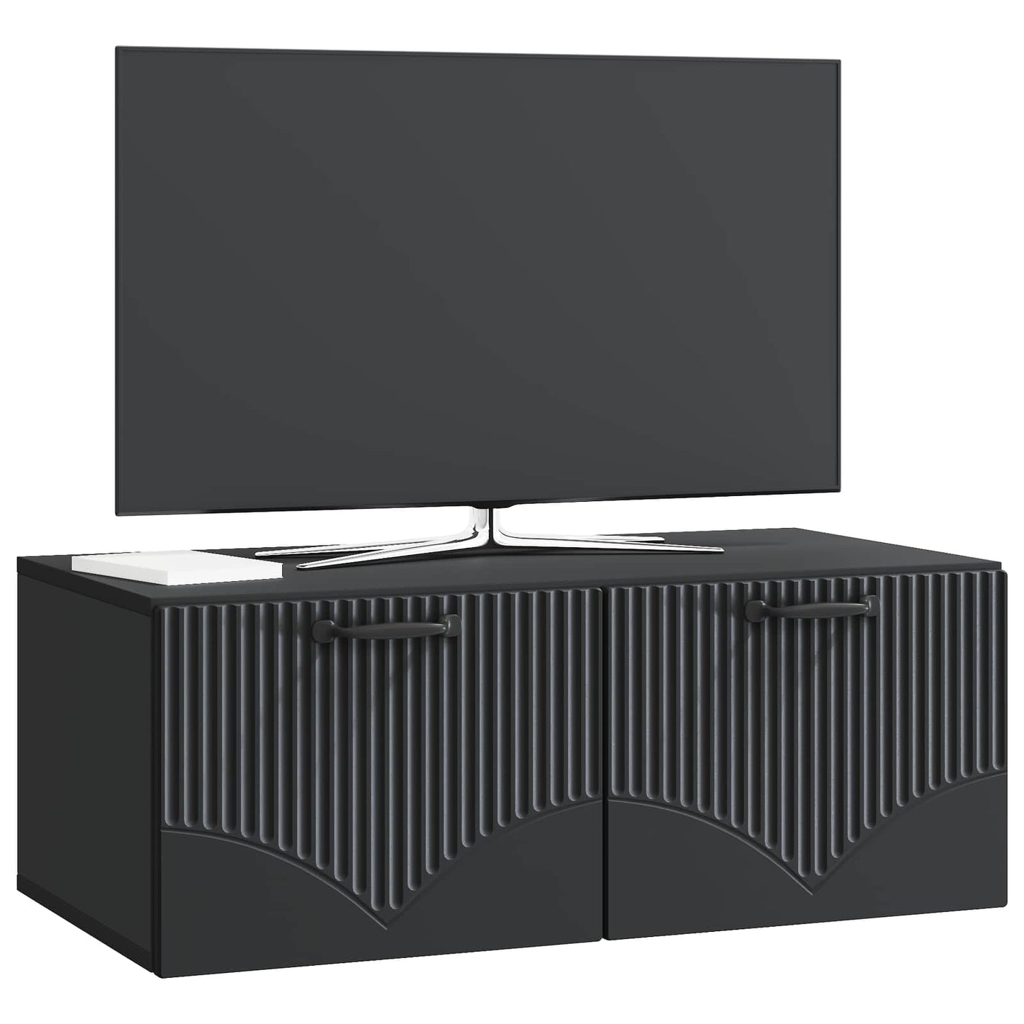 vidaXL Wall-Mounted TV Cabinet Black 78.5 x 41 x 30 cm Engineered Wood