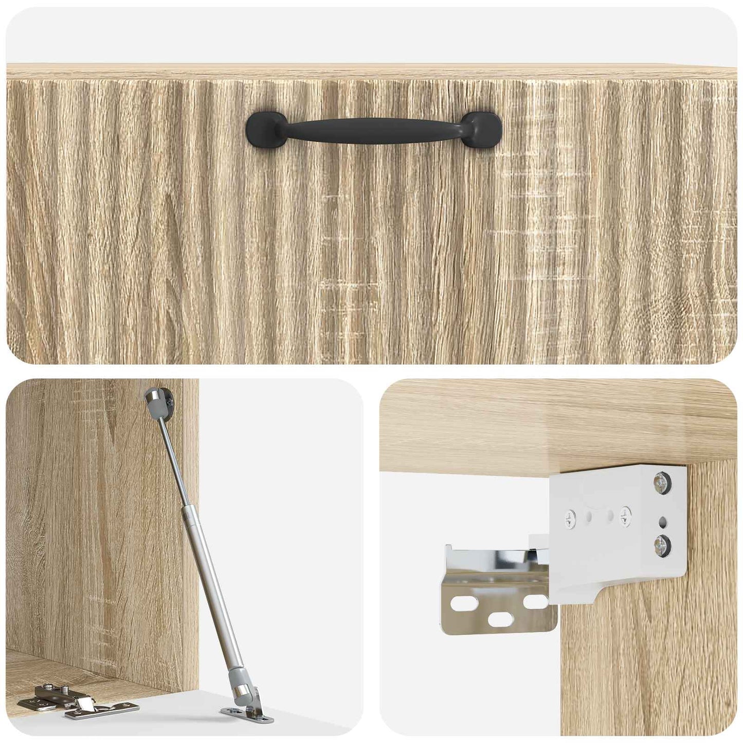 vidaXL Wall-Mounted TV Cabinet Sonoma Oak 78.5 x 41 x 30 cm