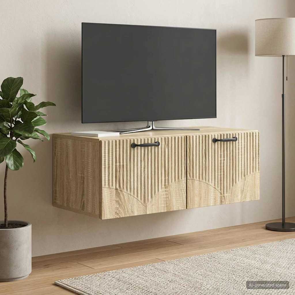 vidaXL Wall-Mounted TV Cabinet Sonoma Oak 78.5 x 41 x 30 cm