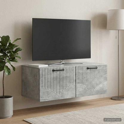 vidaXL Wall-Mounted TV Cabinet Concrete Grey 78.5 x 41 x 30 cm