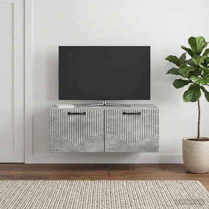 vidaXL Wall-Mounted TV Cabinet Concrete Grey 78.5 x 41 x 30 cm