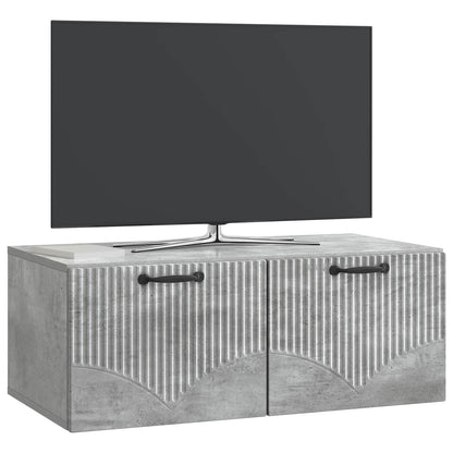 vidaXL Wall-Mounted TV Cabinet Concrete Grey 78.5 x 41 x 30 cm