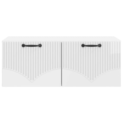 vidaXL Wall-Mounted TV Cabinet High Gloss White 78.5 x 41 x 30 cm