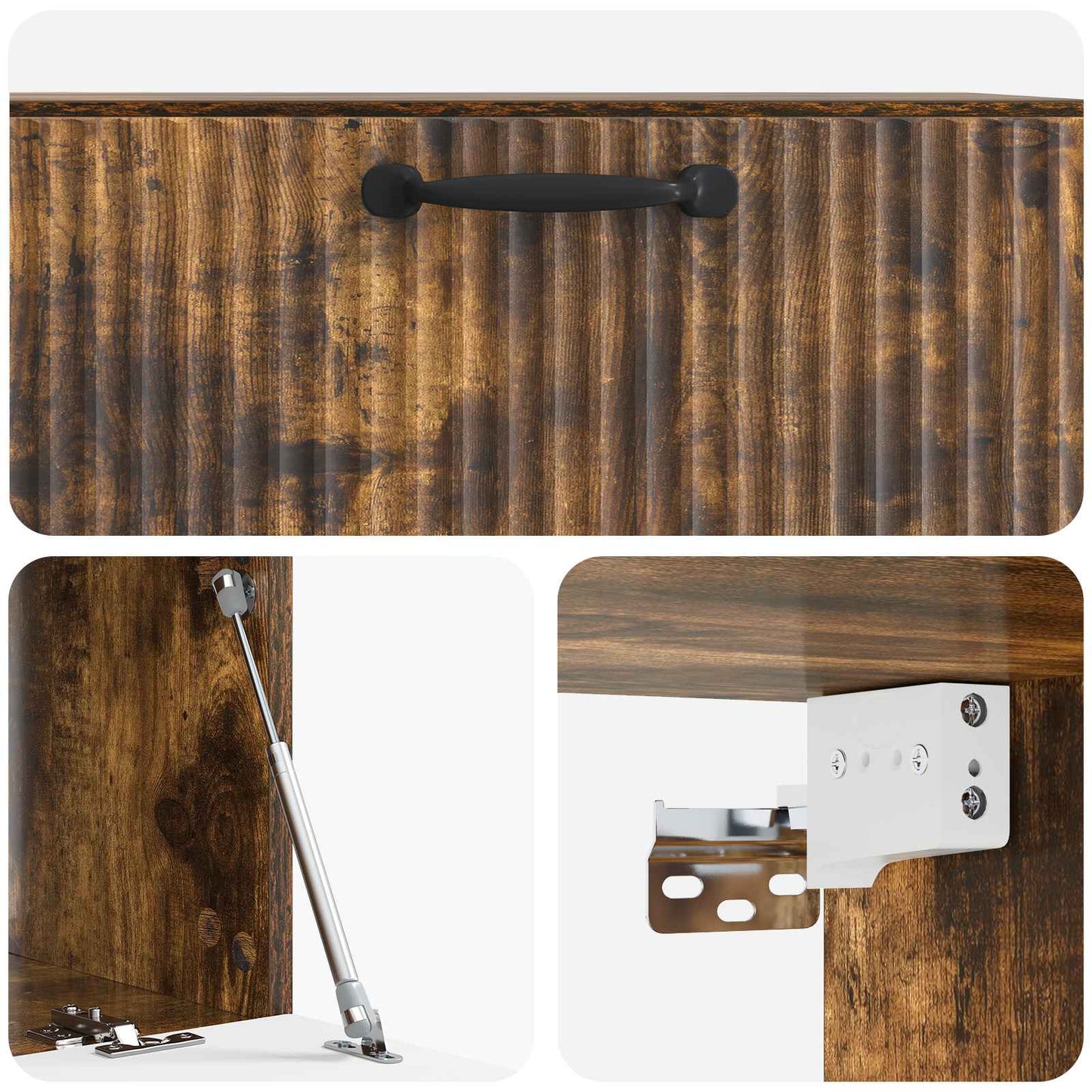 vidaXL Wall-Mounted TV Cabinet Smoked Oak 78.5 x 41 x 30 cm
