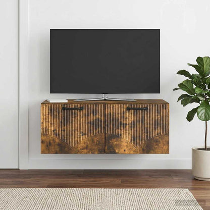 vidaXL Wall-Mounted TV Cabinet Smoked Oak 78.5 x 41 x 30 cm
