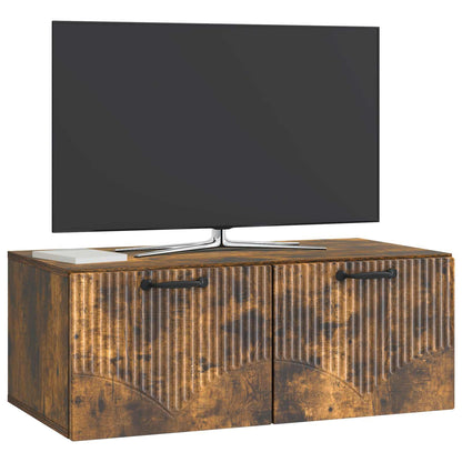 vidaXL Wall-Mounted TV Cabinet Smoked Oak 78.5 x 41 x 30 cm