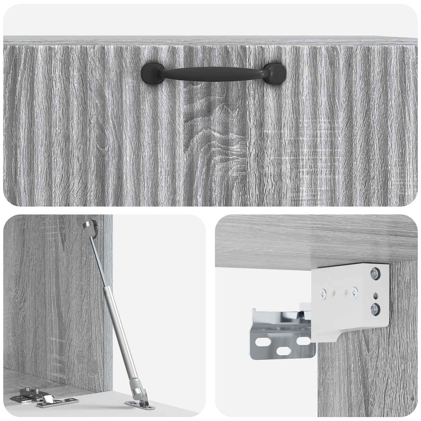 vidaXL Wall-Mounted TV Cabinet Grey Sonoma 78.5 x 41 x 30 cm