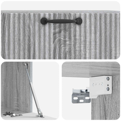 vidaXL Wall-Mounted TV Cabinet Grey Sonoma 78.5 x 41 x 30 cm