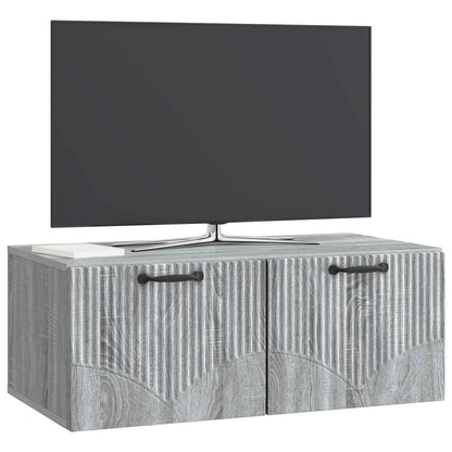 vidaXL Wall-Mounted TV Cabinet Grey Sonoma 78.5 x 41 x 30 cm