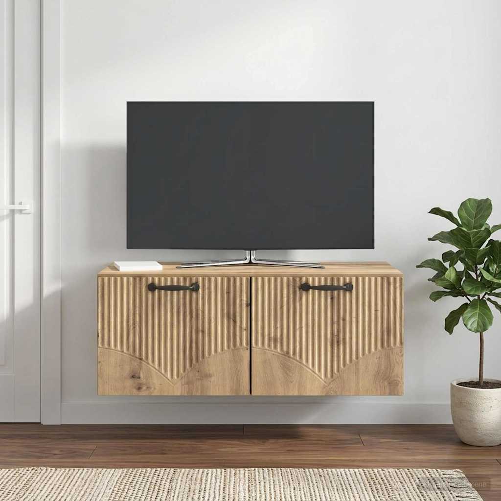 vidaXL Wall-Mounted TV Cabinet 78.5 x 41 x 30 cm Artisan Oak