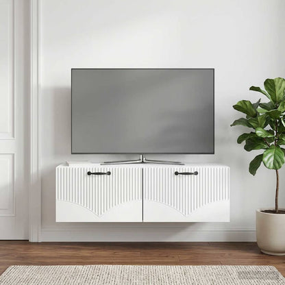 vidaXL Wall-Mounted TV Cabinet White 98 x 41 x 30 cm Engineered Wood