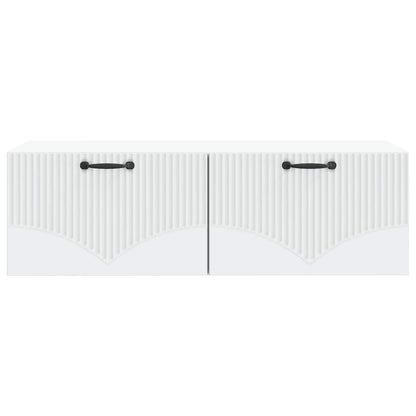 vidaXL Wall-Mounted TV Cabinet White 98 x 41 x 30 cm Engineered Wood